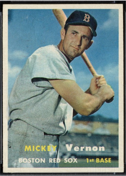 1957 Topps #92 Mickey Vernon, Boston Red Sox