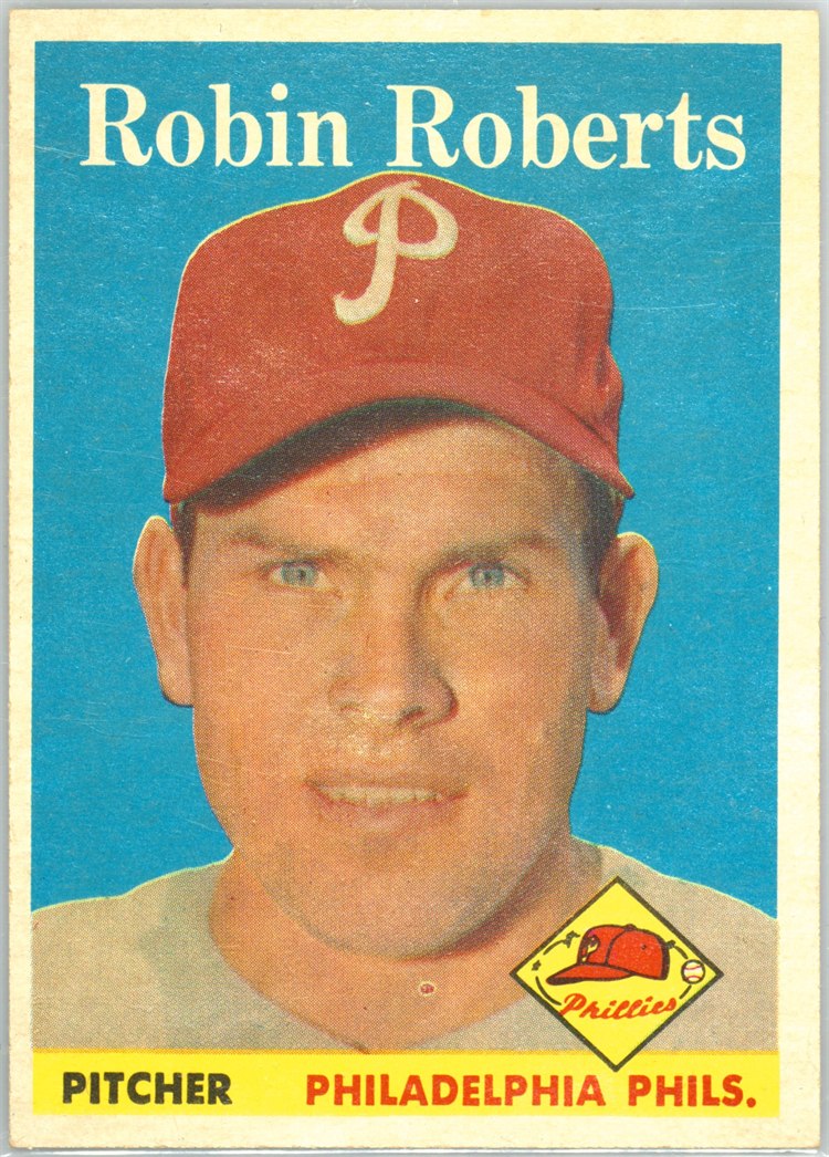 1958 Topps #90 Robin Roberts, Philadelphia Phillies