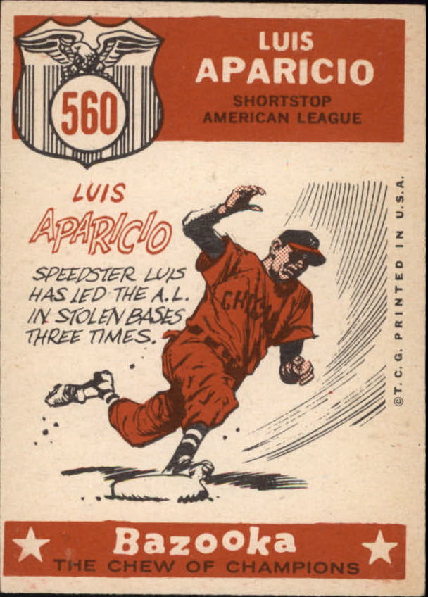 1959 Topps #560 Luis Aparicio (back)