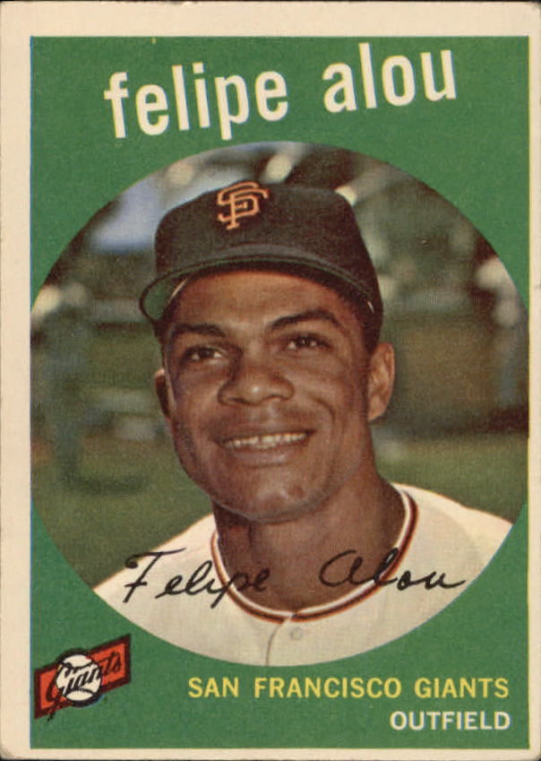 1959 Topps #102 Felipe Alou, San Francisco Giants (front)