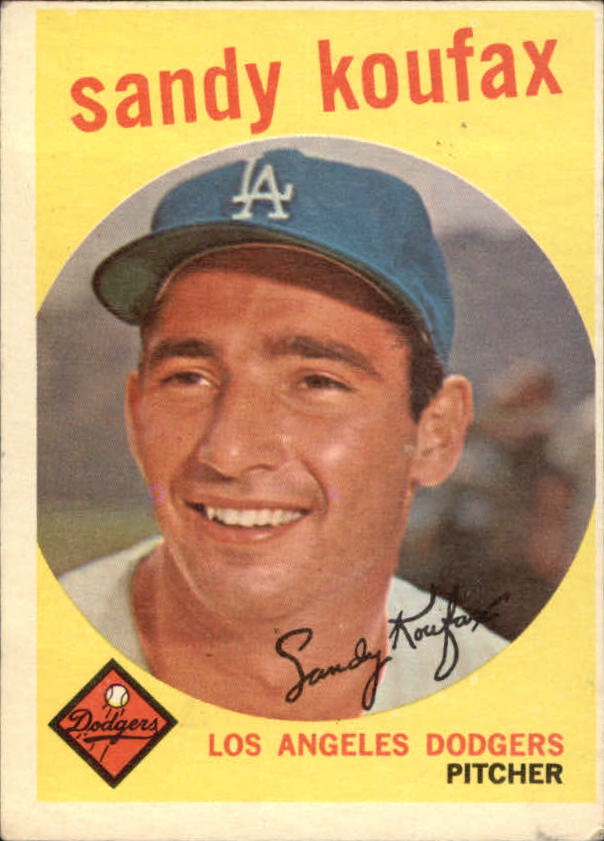 1959 Topps #163 Sandy Koufax, Los Angeles Dodgers (front)