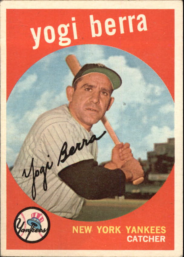 1959 Topps #180 Yogi Berra, New York Yankees (front)
