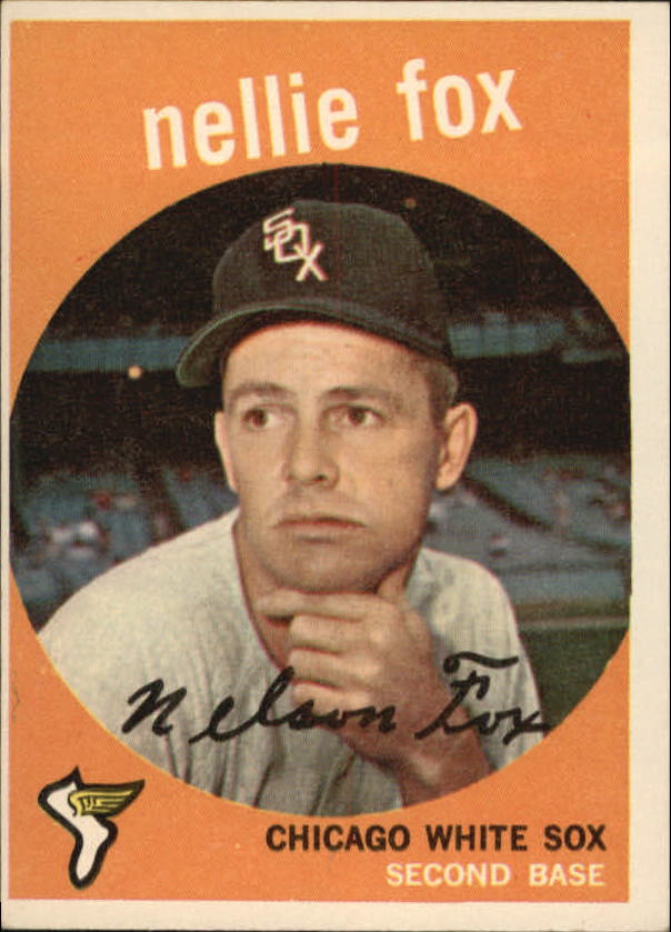1959 Topps #30 Nellie Fox, Chicago White Sox (front)