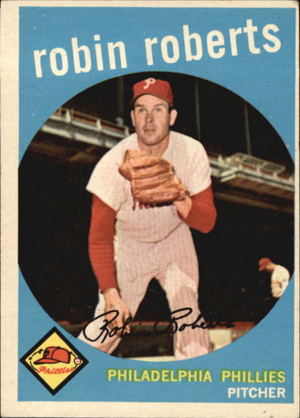 1959 Topps #352 Robin Roberts, Philadelphia Phillies (front)