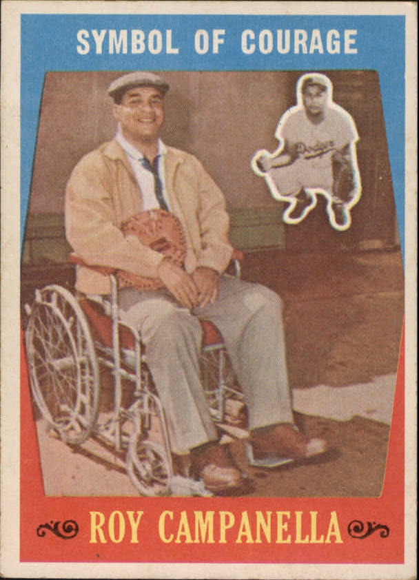 1959 Topps #550 Roy Campanella, Los Angeles Dodgers (front)