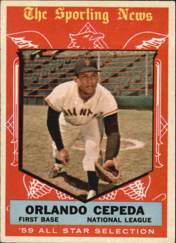 1959 Topps #553 Orlando Cepeda, San Francisco Giants (front)
