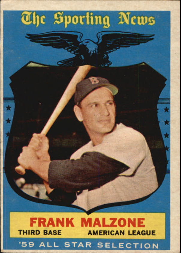 1959 Topps #558 Frank Malzone, Boston Red Sox (front)