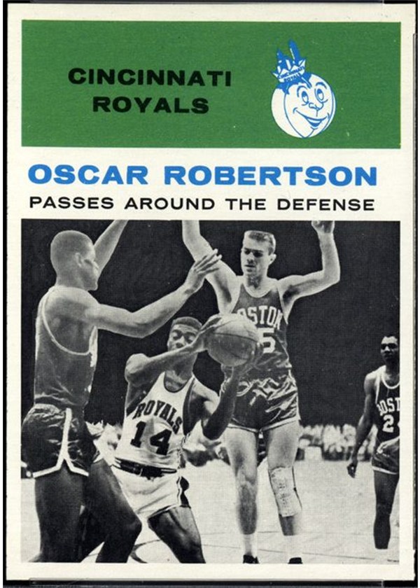 1961-62 Fleer Basketball #61 Oscar Robertson In Action front