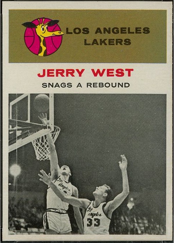 1961-62 Fleer Basketball #66 Jerry West In Action front
