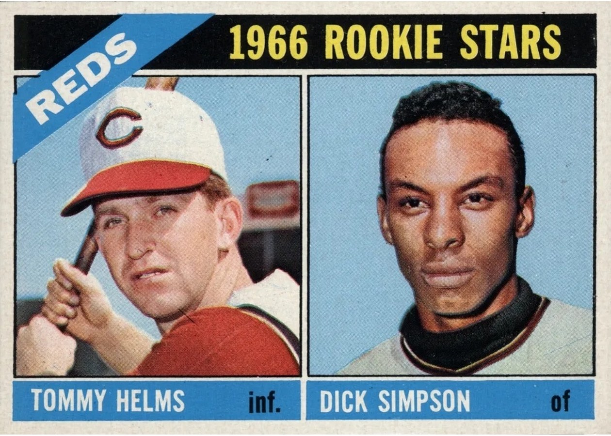 Tommy Helms & Dick Simpson - Reds Rookie Stars #311 - 1966 Topps