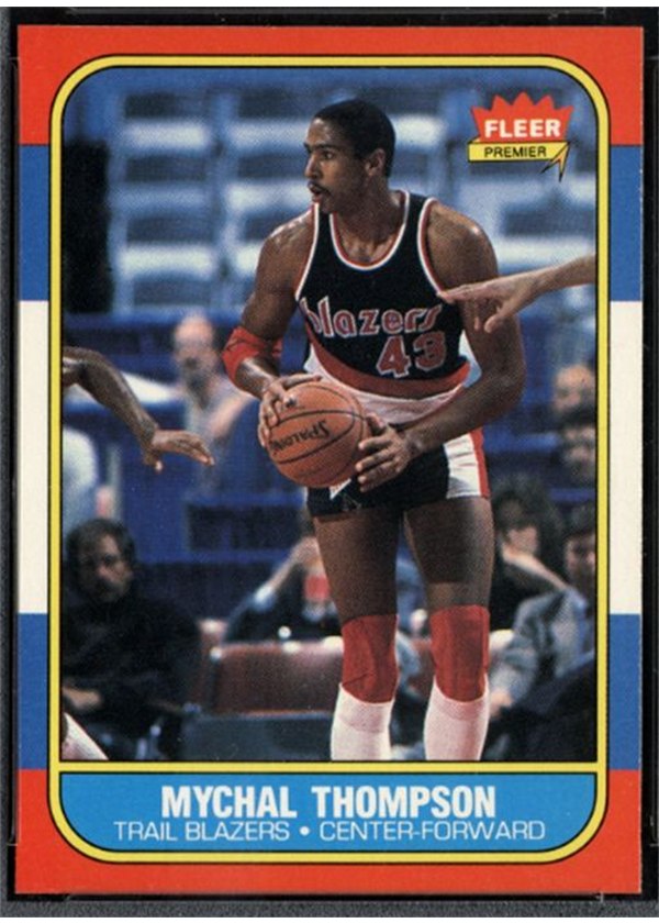 1986-87 Fleer #111 Mychal Thompson, Portland Trail Blazers