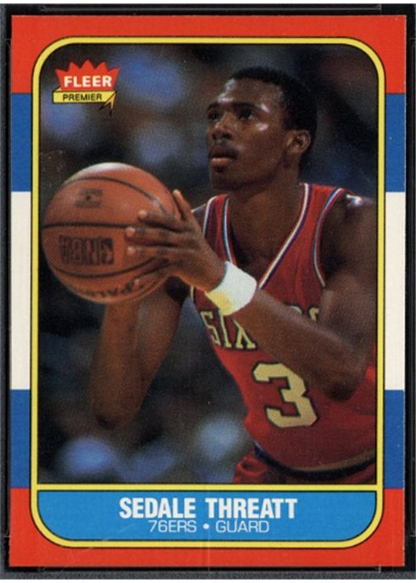 1986-87 Fleer #112 Sedale Threatt, Philadelphia 76ers