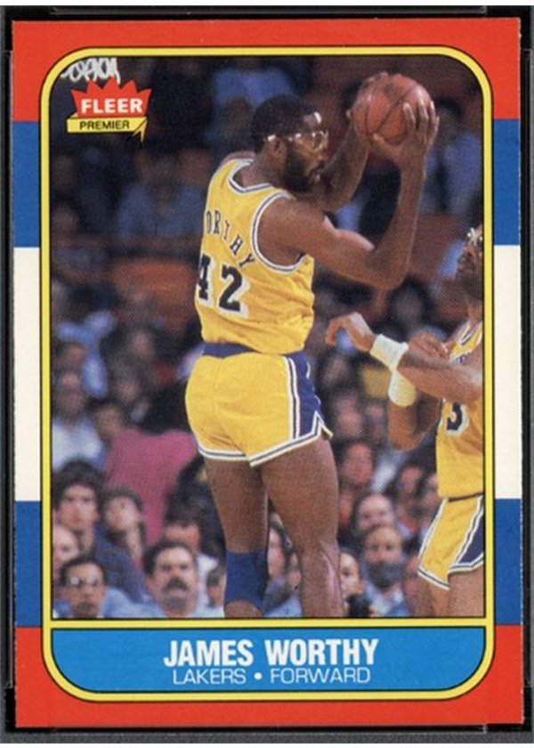 1986-87 Fleer #131 James Worthy, Los Angeles Lakers