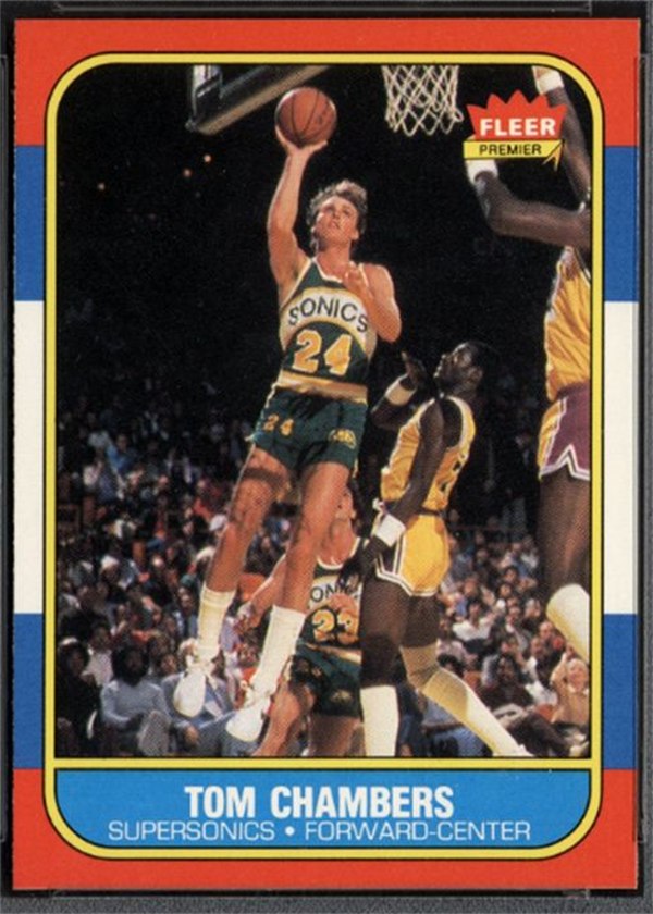 1986-87 Fleer #15 Tom Chambers, Seattle SuperSonics