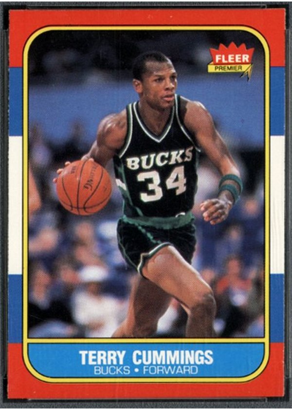 1986-87 Fleer #20 Terry Cummings, Milwaukee Bucks