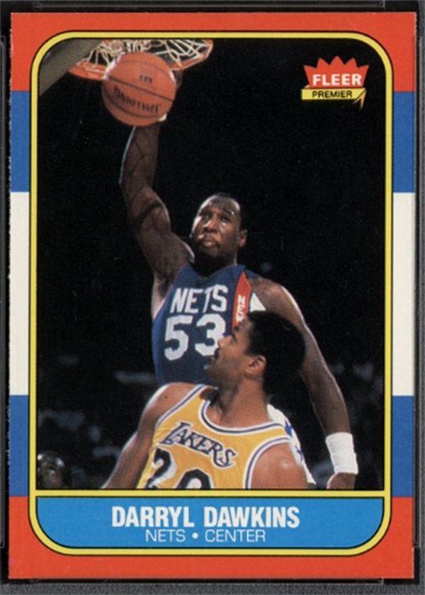1986-87 Fleer #24 Darryl Dawkins, New Jersey Nets