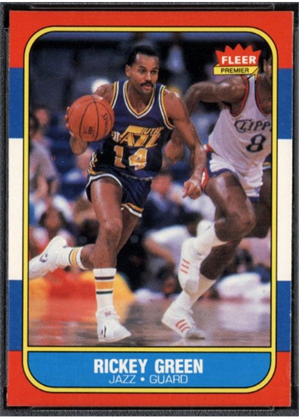 1986-87 Fleer #39 Rickey Green, Utah Jazz