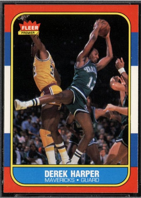 1986-87 Fleer #44 Derek Harper, Dallas Mavericks