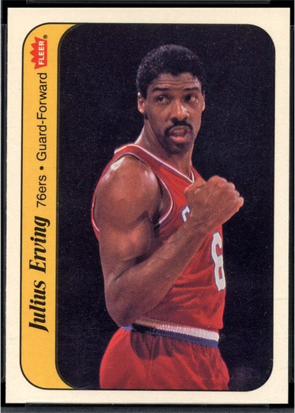 1986-87 Fleer Sticker #5 Julius Erving, Philadelphia 76ers