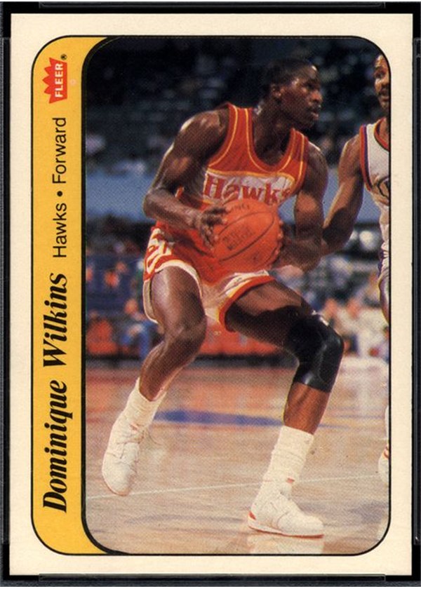 1986-87 Fleer Sticker #11 Dominique Wilkins, Atlanta Hawks