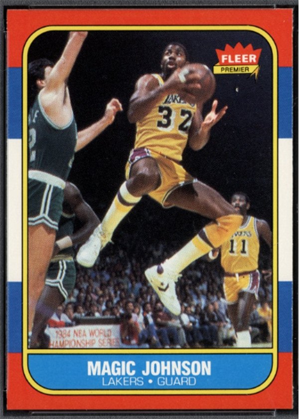 1986-87 Fleer #53 Magic Johnson, Los Angeles Lakers