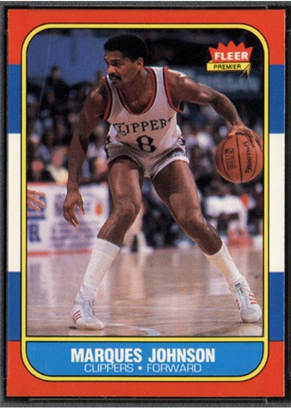 1986-87 Fleer #54 Marques Johnson, Los Angeles Clippers