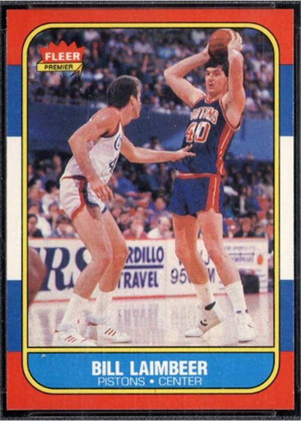 1986-87 Fleer #61 Bill Laimbeer, Detroit Pistons