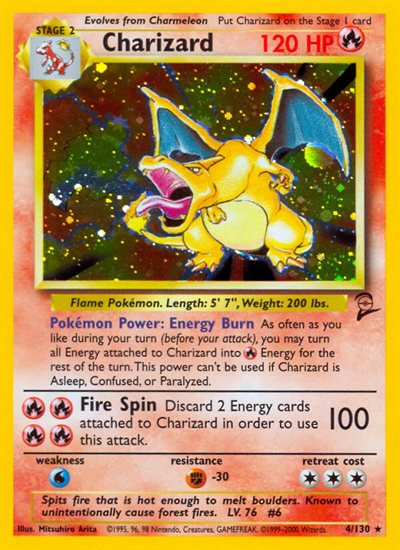 Charizard #4 - 2000 Pokémon Base Set 2