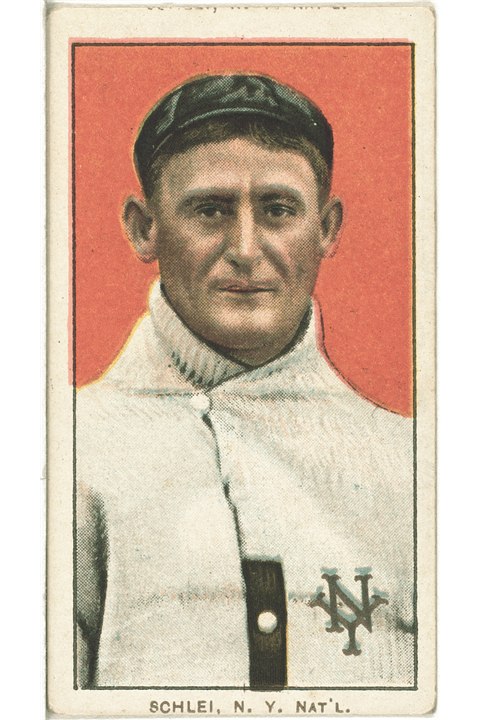 1909-11 T206 Admiral Schlei (Portrait), New York Giants (front)