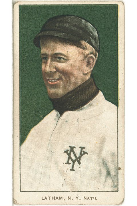 1909-11 T206 Arlie Latham, New York Giants (front)