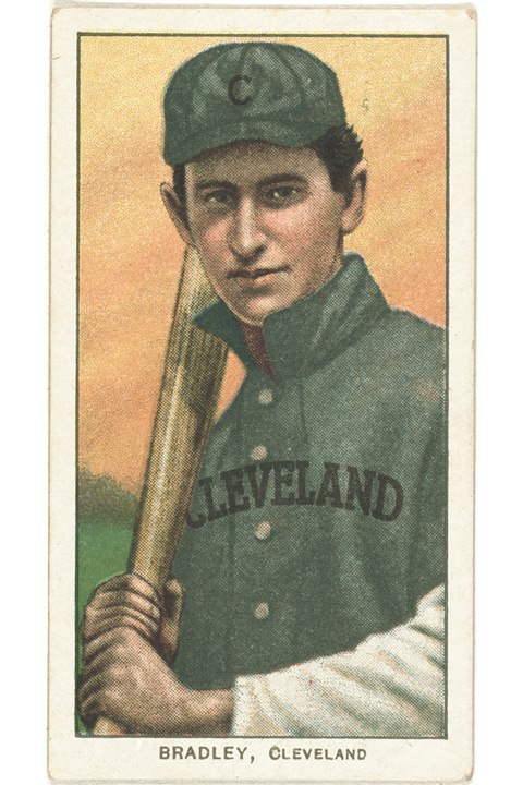 1909-11 T206 Bill Bradley (With Bat), Cleveland Naps (front)