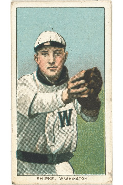 1909-11 T206 Bill Shipke, Washington Senators (front)