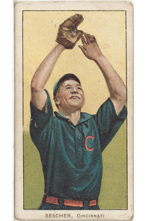 1909-11 T206 Bob Bescher (Hands In Air), Cincinnati Reds (front)