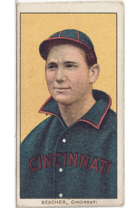 1909-11 T206 Bob Bescher (Portrait), Cincinnati Reds (front)