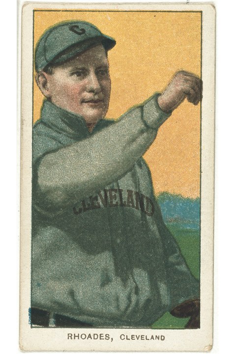 1909-11 T206 Bob Rhoades (Right Arm Extended), Cleveland Naps (front)