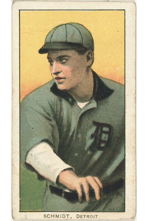 1909-11 T206 Boss Schmidt (Throwing), Detroit Tigers (front)