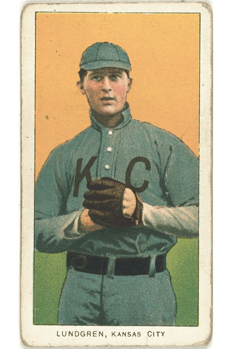 1909-11 T206 Carl Lundgren (Kansas City), Kansas City Blues (front)
