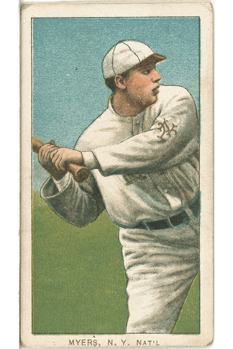1909-11 T206 Chief Myers (Batting), New York Giants (front)