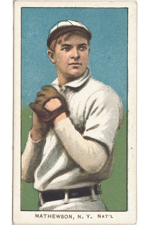 1909-11 T206 Christy Mathewson (Dark Cap), New York Giants (front)