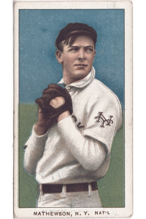 1909-11 T206 Christy Mathewson (White Cap), New York Giants (front)