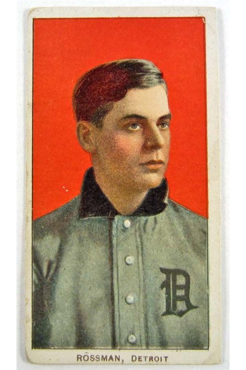1909-11 T206 Claude Rossman, Detroit Tigers (front)