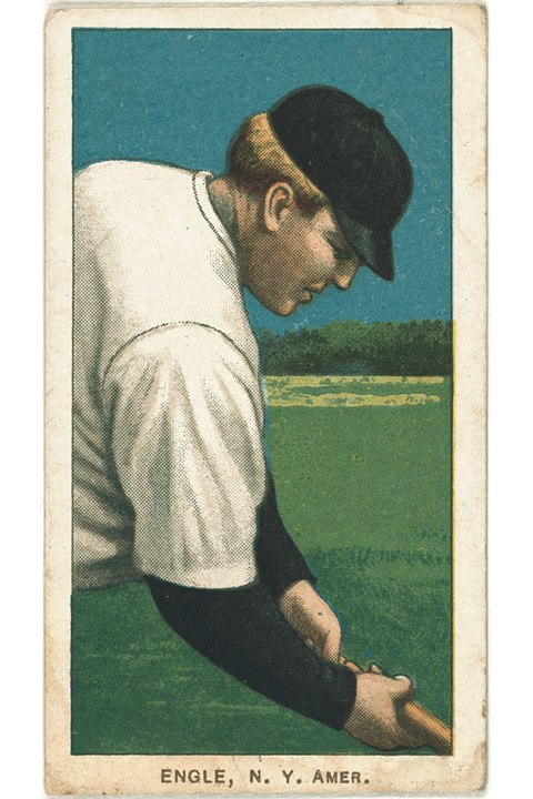 1909-11 T206 Clyde Engle, New York Highlanders (front)