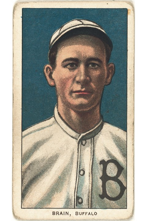 1909-11 T206 Dave Brain, Buffalo Bisons (front)