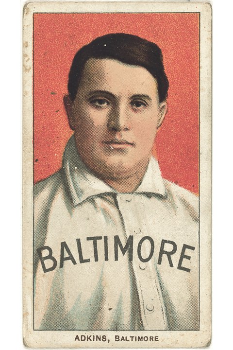 1909-11 T206 Doc Adkins, Baltimore Orioles (front)