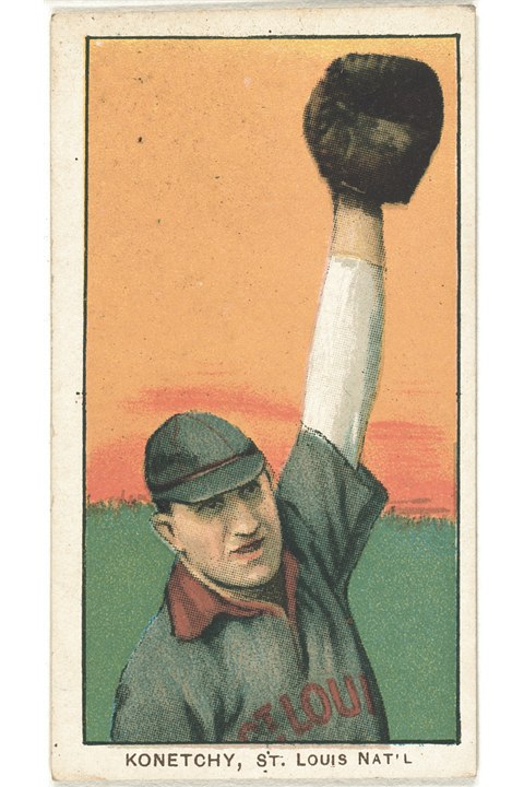 1909-11 T206 Ed Konetchy (Glove Above Head), St Louis Cardinals (front)