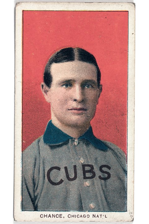 1909-11 T206 Frank Chance (Portrait - Red), Chicago Cubs (front)