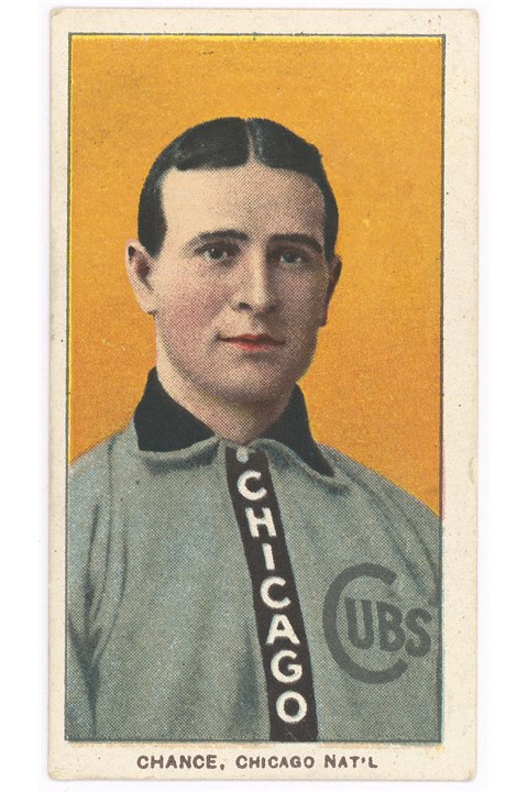 1909-11 T206 Frank Chance (Portrait - Yellow), Chicago Cubs (front)