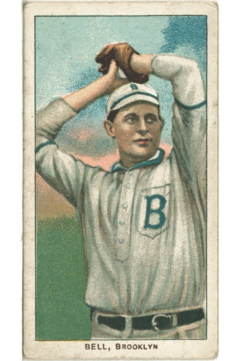 1909-11 T206 George Bell (Hands Above Head), Brooklyn Superbas (front)