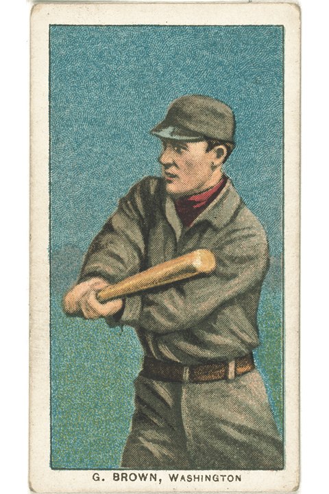 1909-11 T206 George Brown (Washington), Washington Senators (front)