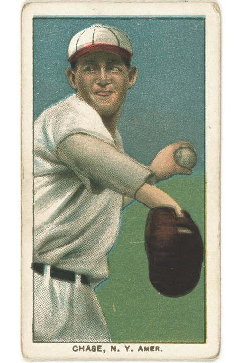 1909-11 T206 Hal Chase (White Cap), New York Highlanders (front)